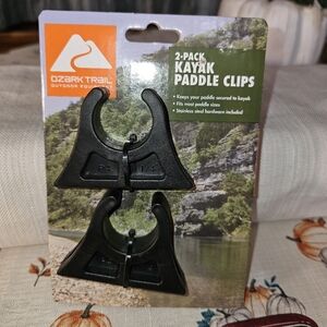 Ozark Trail Black Paddle Clips for Kayaks 2 Pack